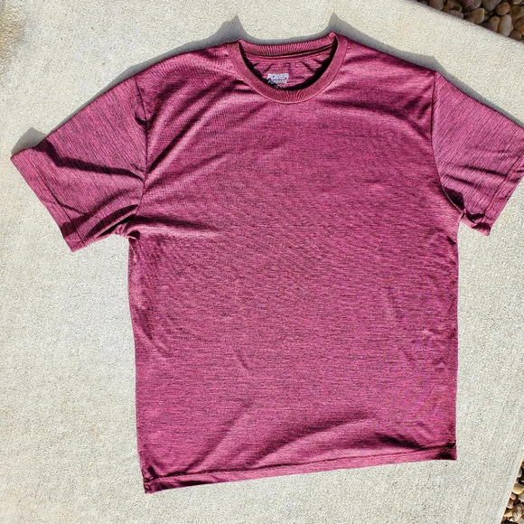 Power Forward Men's Burgundy Athletic Short Sleeve Top Size XL - Picture 3 of 11